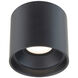 Squat 1 Light 5 inch Black Outdoor Flush Mount in 4000K