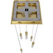 Boa LED 12 inch Brushed Brass Multi Port Pendant Ceiling Light
