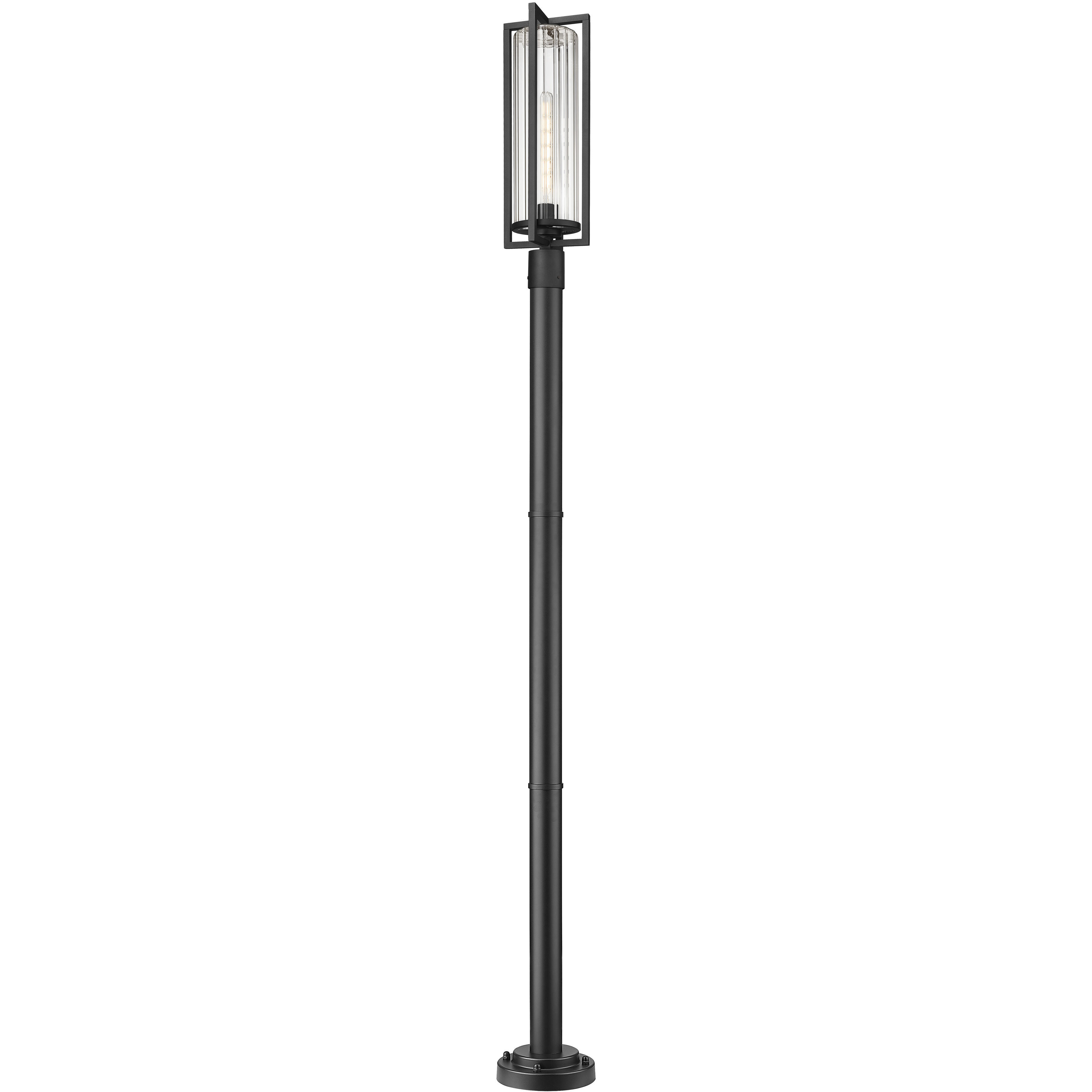 Aura 1 Light 99.5 inch Black Outdoor Post Mounted Fixture in G9
