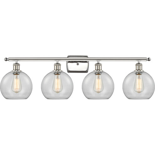 Ballston Athens LED 36 inch Polished Nickel Bath Vanity Light Wall Light in Clear Glass, Ballston