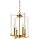 Canada 4 Light 12 inch Bronzed Chandelier Ceiling Light 