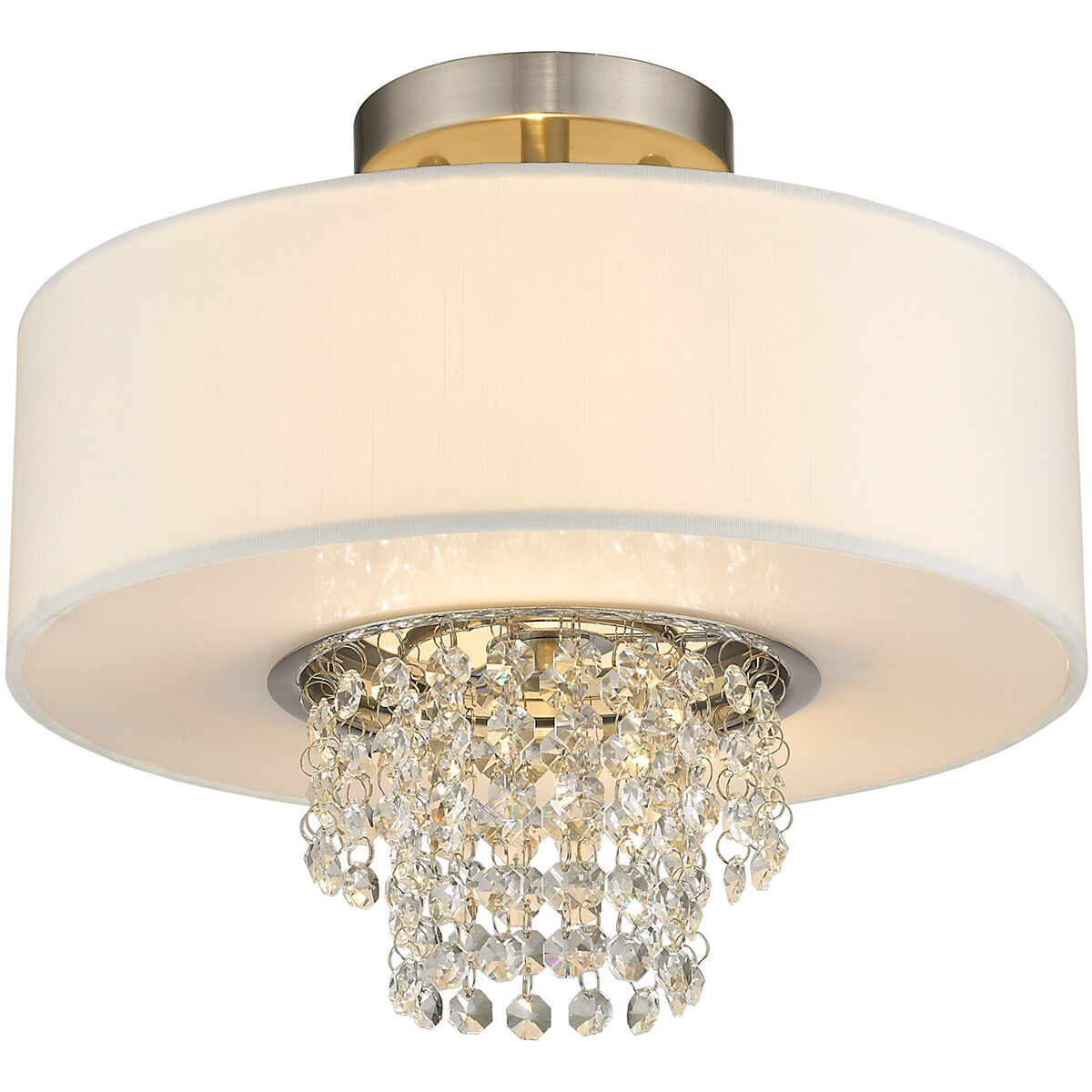 Carlisle 2 Light 13 inch Brushed Nickel Semi-Flush Mount Ceiling Light