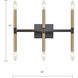Notre Dame 6 Light 19 inch Oil Rubbed Bronze and Gold Bath Bar Wall Light
