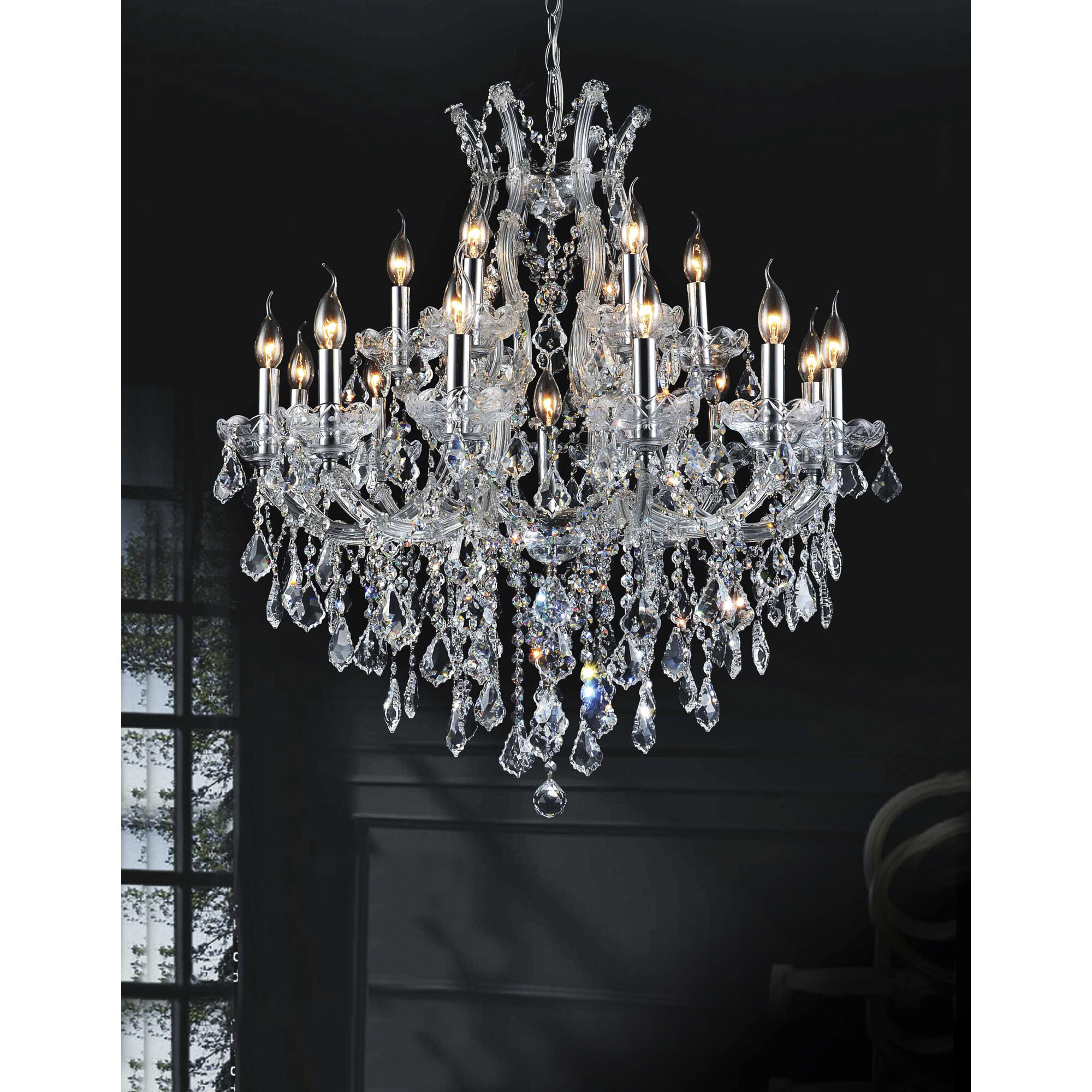 Maria Theresa 19 Light 32 inch Chrome Up Chandelier Ceiling Light