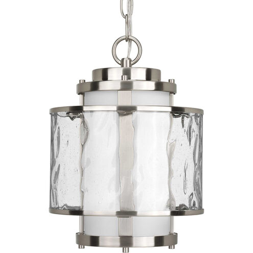 Bay Court 1 Light 9 inch Brushed Nickel Hanging Lantern Pendant Ceiling Light