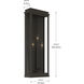 Lundon 3 Light 28.25 inch Olde Bronze Outdoor Wall Light