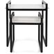Santiago 24 X 18 inch Graphite and White Nesting Tables