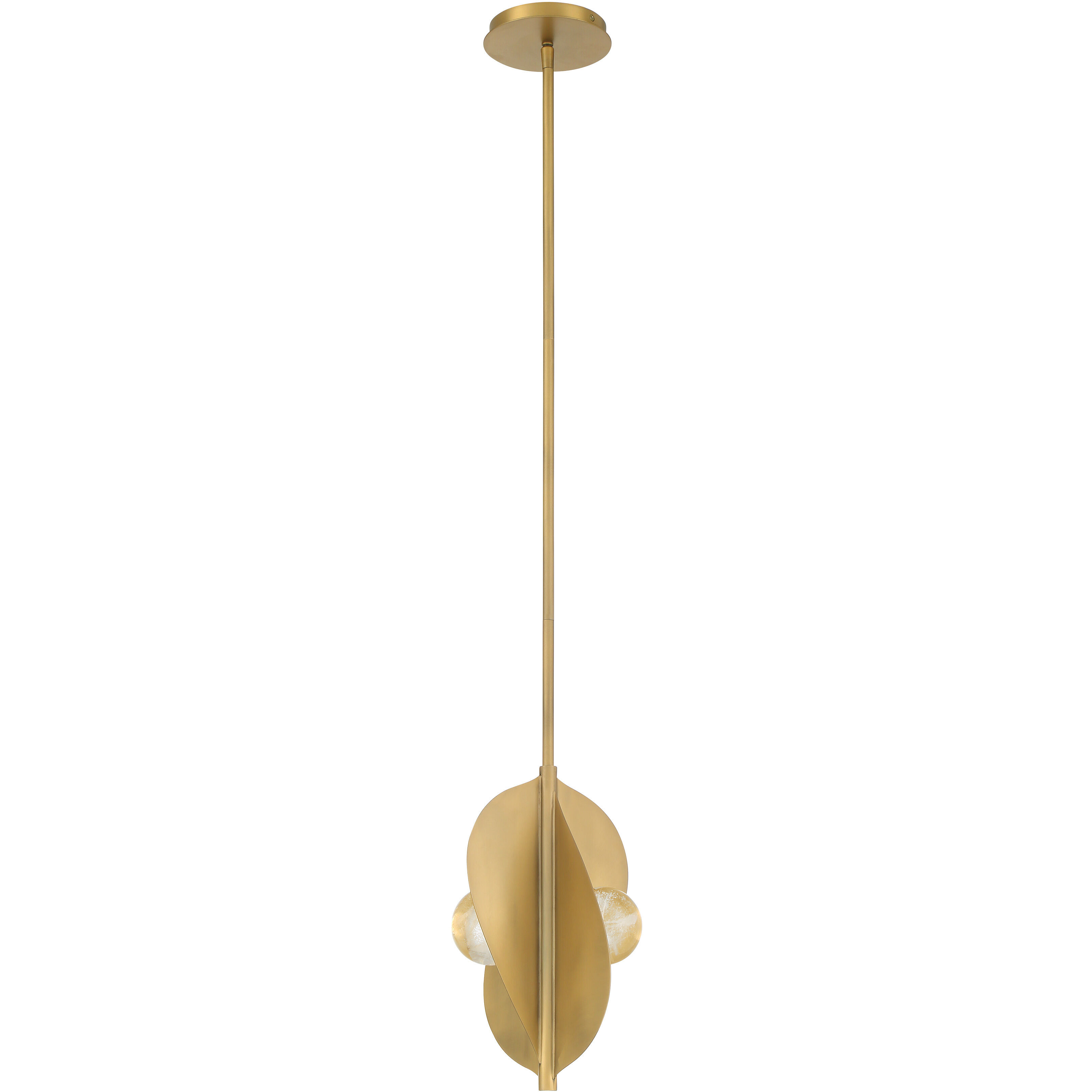 Pod LED 8.25 inch Legacy Brass Pendant Ceiling Light