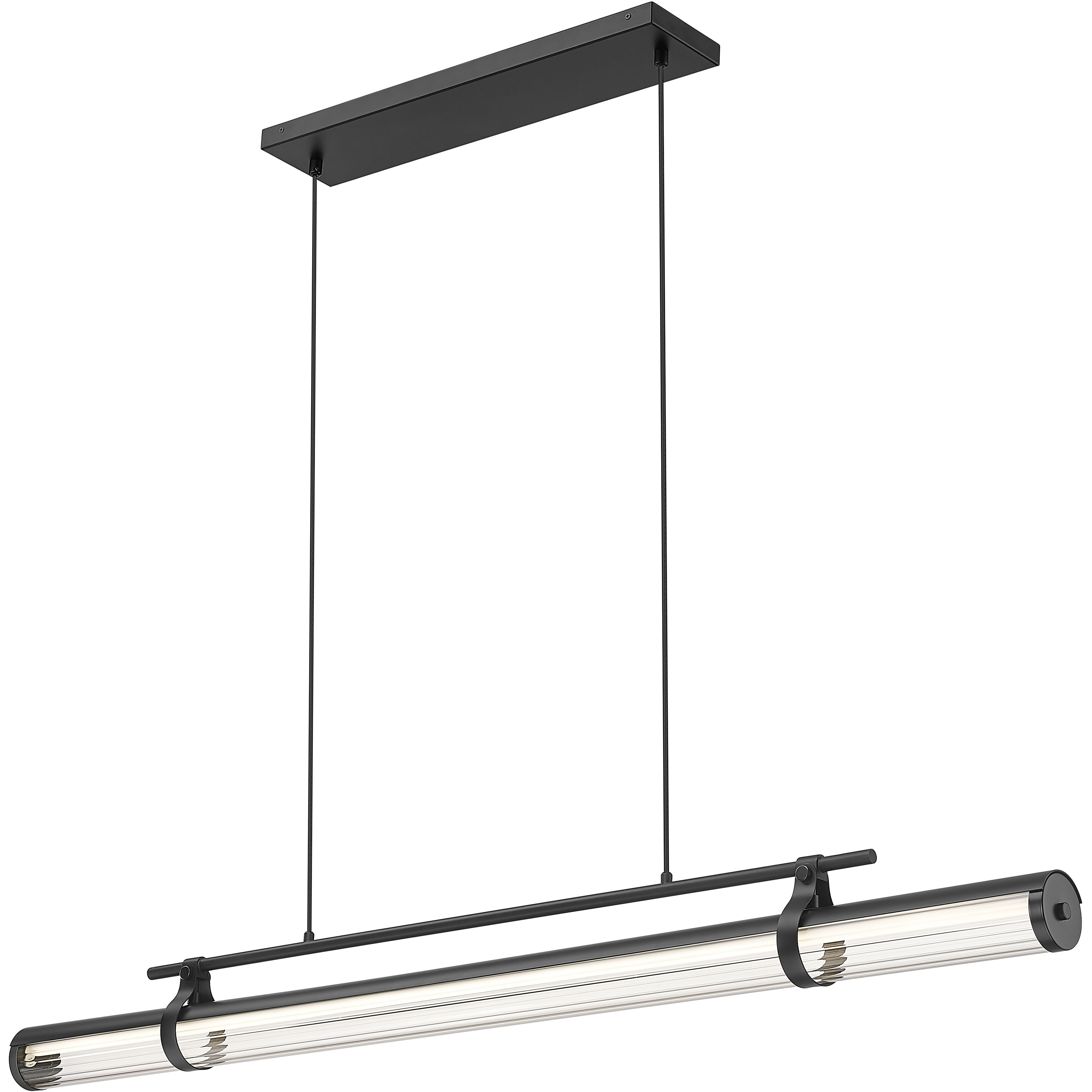 Benoit LED 56 inch Matte Black Billiard Light Ceiling Light