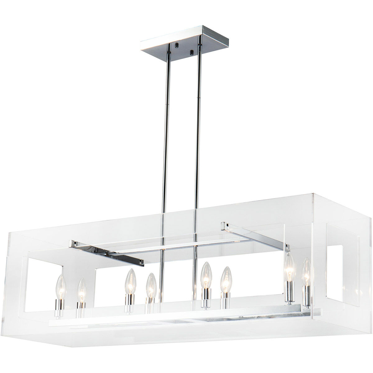 Canada 8 Light 12 inch Chrome Chandelier Ceiling Light