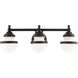 Oldwick 3 Light 24 inch Black Vanity Sconce Wall Light