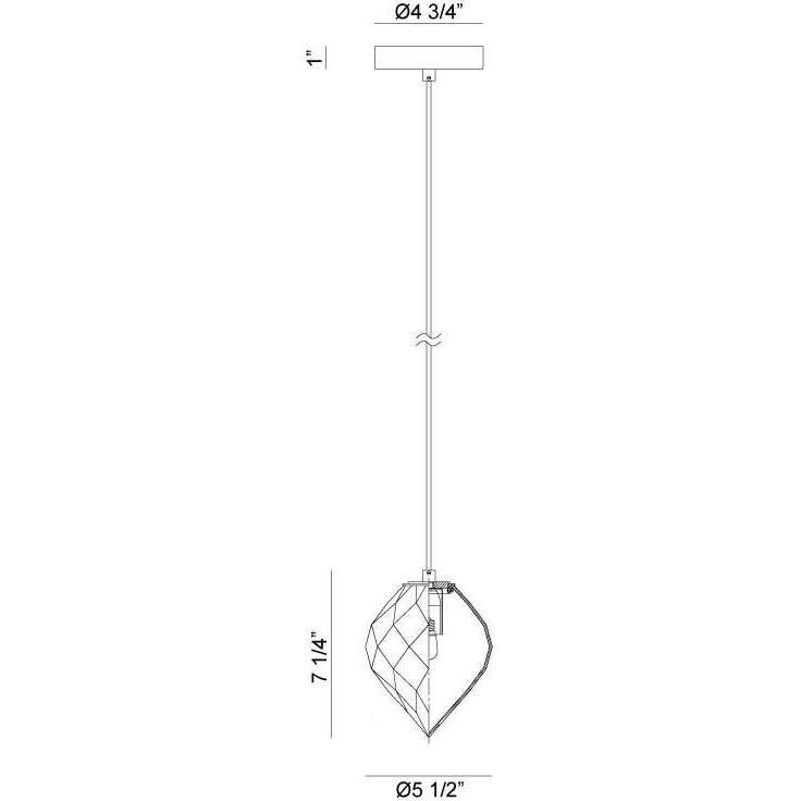 Gemma 1 Light 6 inch White Pendant Ceiling Light in Opal