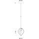 Gemma 1 Light 6 inch White Pendant Ceiling Light in Opal