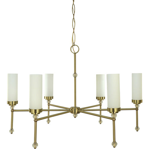 Emily 6 Light 46 inch Brushed Brass Dining Chandelier Ceiling Light