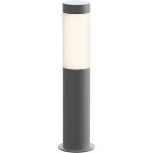 Round Column 12V 8 watt Textured Gray Bollard