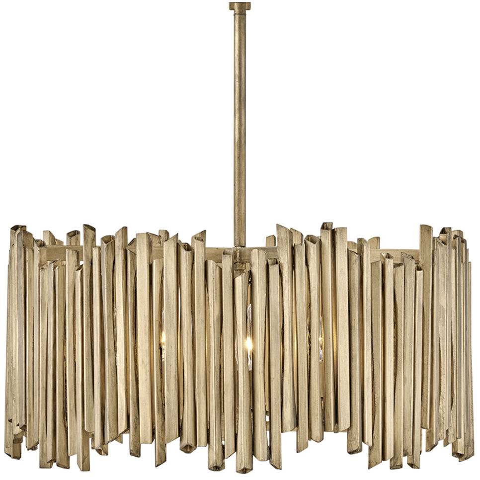 Lisa McDennon Roca 5 Light 24 inch Burnished Gold Indoor Chandelier Ceiling Light