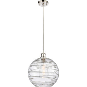 Ballston X-Large Deco Swirl LED 12 inch Polished Nickel Mini Pendant Ceiling Light in Silver, Ballston