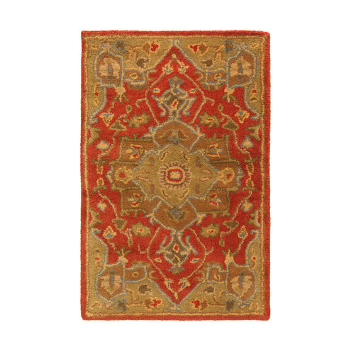 Caesar 48 inch Rust/Tan/Camel/Medium Gray Rugs, Wool