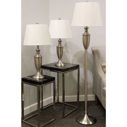 Signature 6 inch 100 watt Brushed Steel Floor and Table Lamp Portable Light