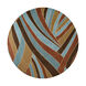 Forum 96 inch Brown and Blue Area Rug, Wool