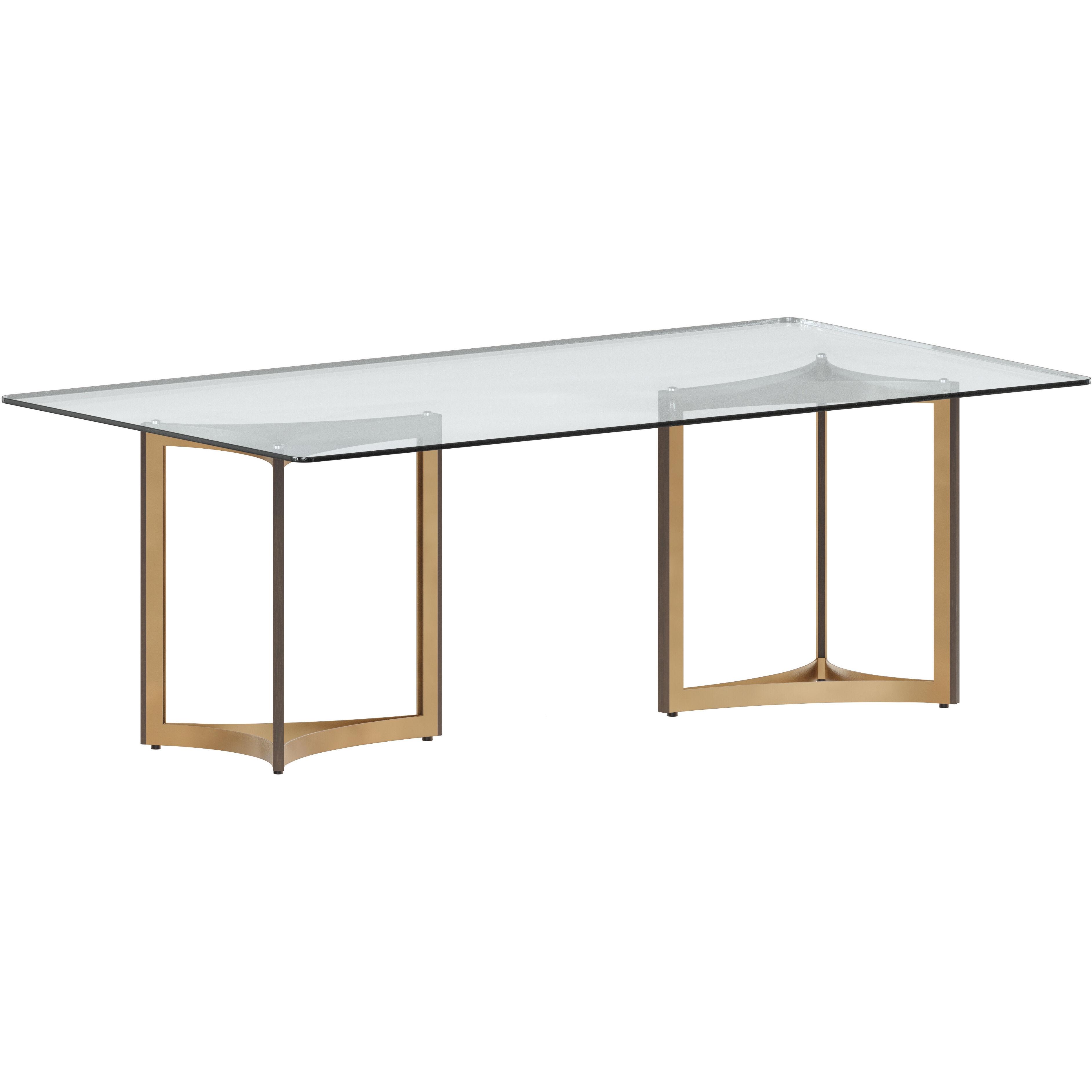 Mendoza Gold Dining Table Base, Set Of 2