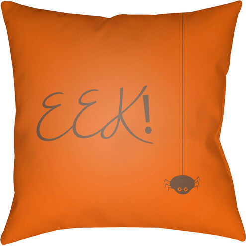Boo 18 X 18 inch Orange Outdoor Throw Pillow
