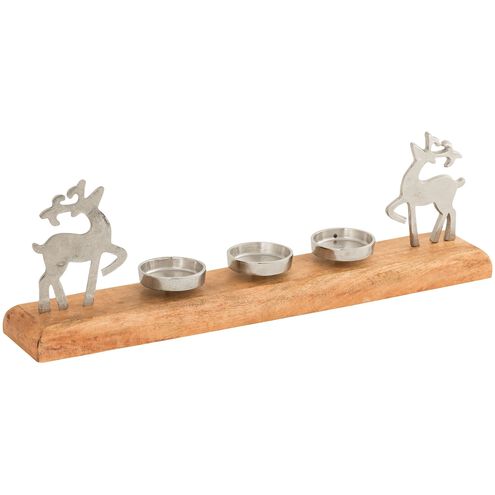 Wintergrove White with Silver Holiday Candleholder, Tealight