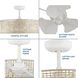 Belva 22 inch Cottage White Fandelier