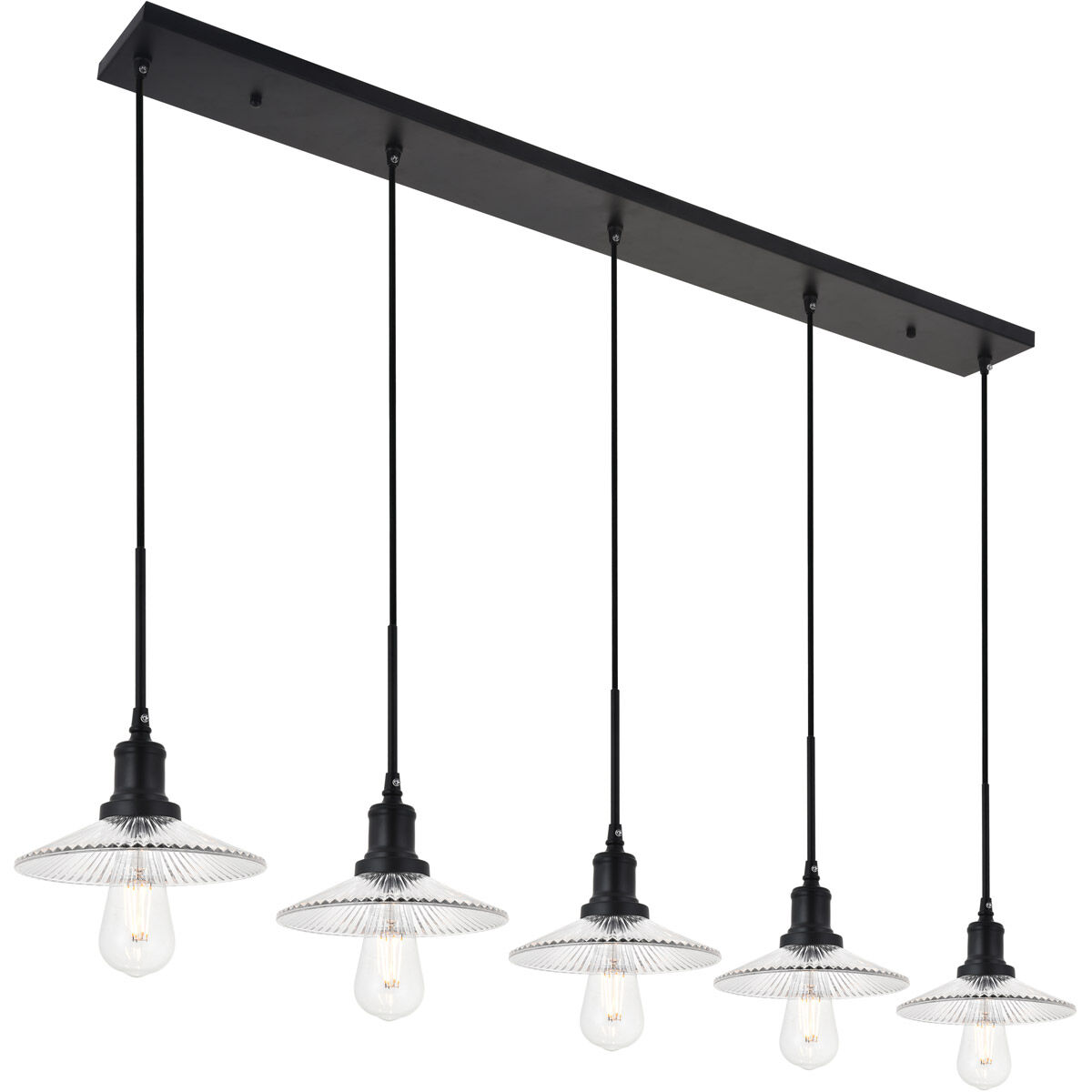 Waltz 5 Light 49 inch Black Pendant Ceiling Light
