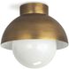 Montreux 1 Light 11.75 inch Natural Brass Flush Mount Ceiling Light