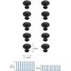 Logyn Matte Black Hardware Cabinet Knob, Set of 10
