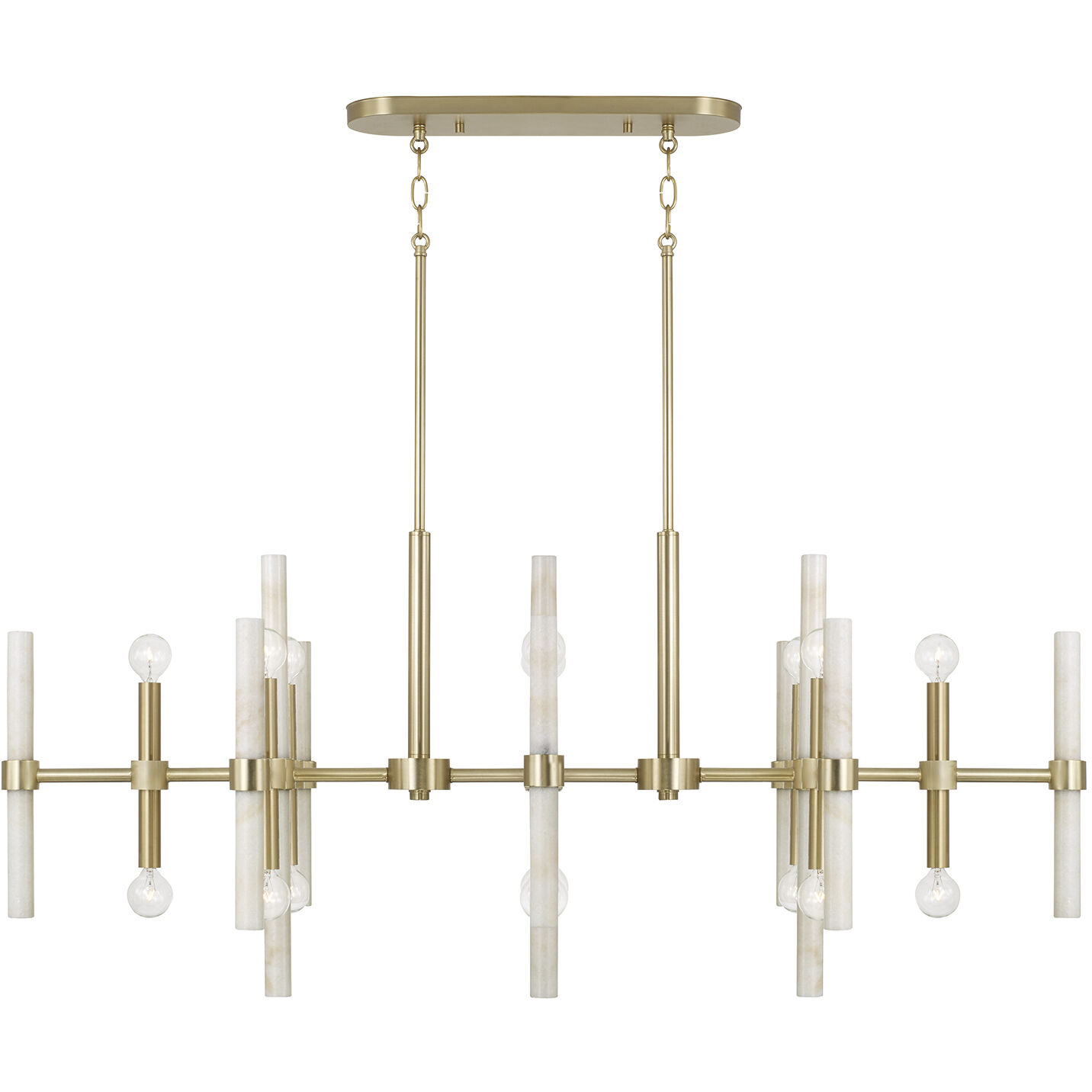 Marlow 16 Light 47.25 inch Matte Brass Island Light Ceiling Light