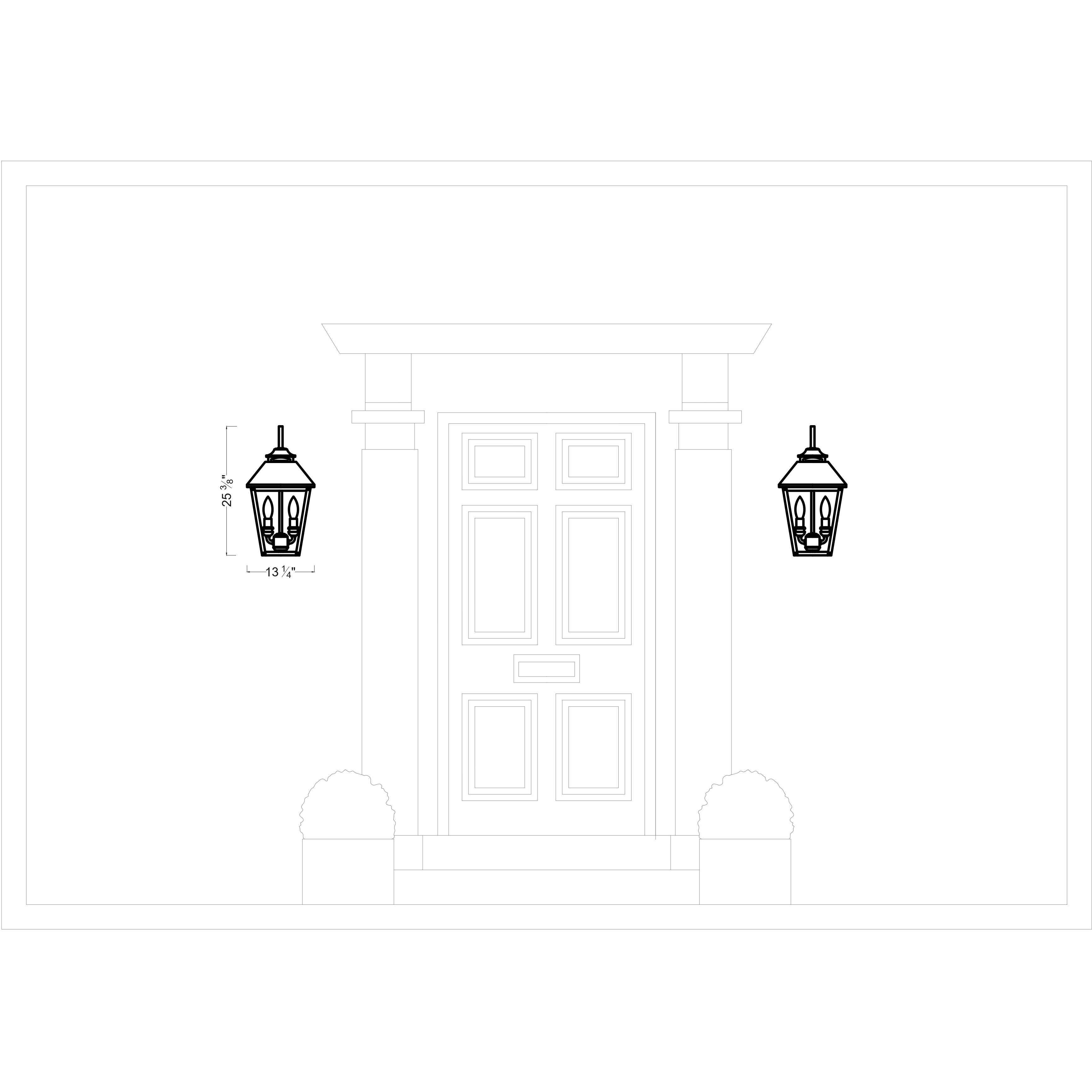 Sean Lavin Galena 4 Light 25.38 inch Sable Outdoor Wall Lantern