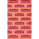 Paddington 63 X 39 inch Dark Coral, Peach, Beige, Garnet Rug