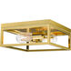 Canada 2 Light 12 inch Gold Flush Mount Ceiling Light