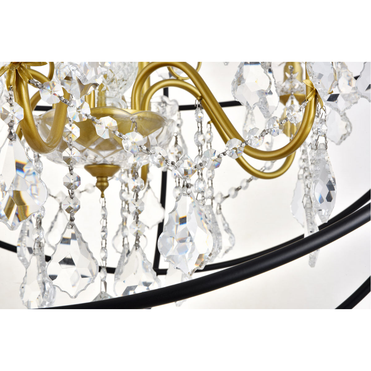 Cordelia 6 Light 26 inch Black and Gold Pendant Ceiling Light