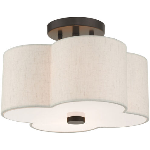 Solstice 2 Light 13 inch English Bronze Semi Flush Ceiling Light