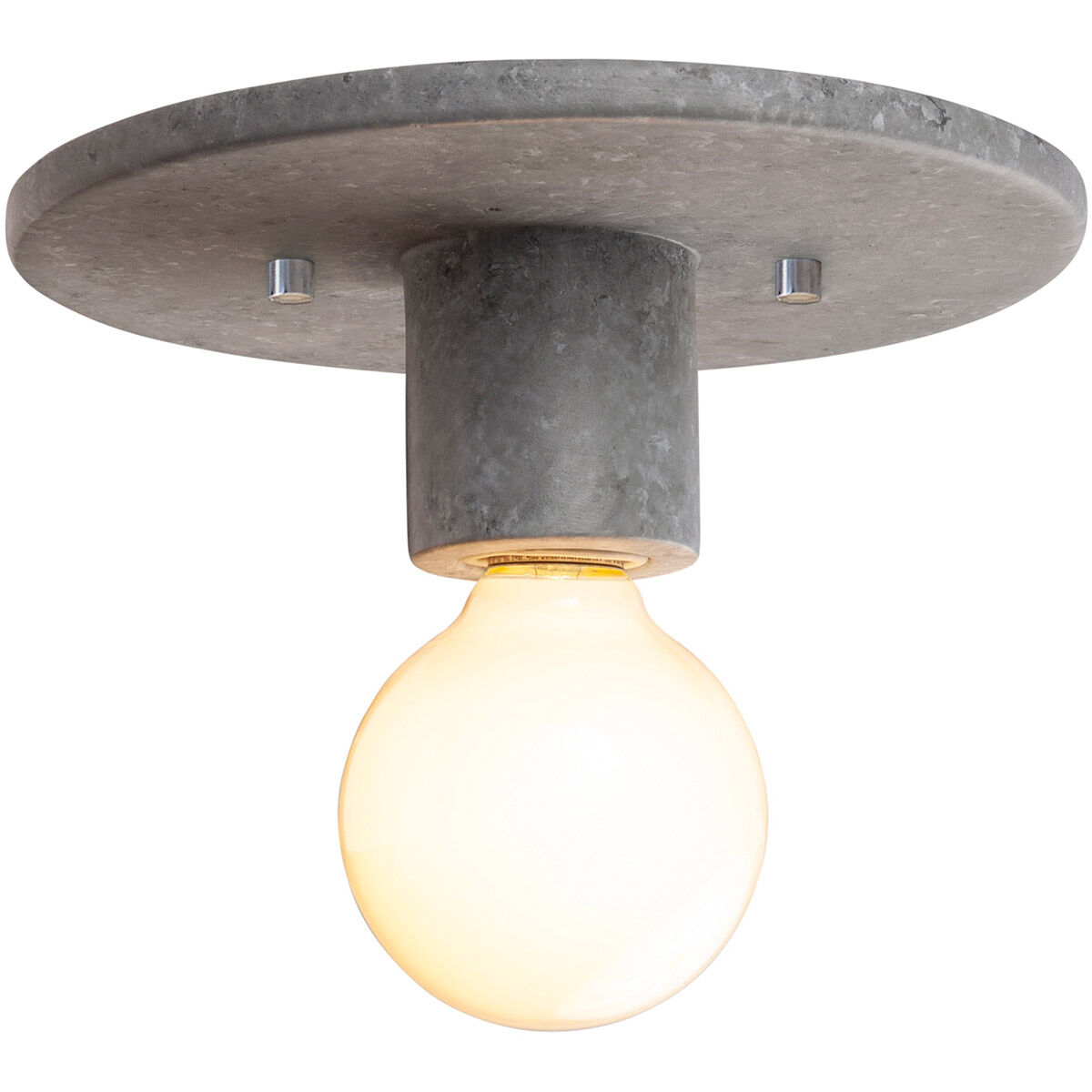 Radiance Collection 1 Light 8 inch Concrete Flush Mount Ceiling Light