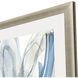Refined Blue and Beige and Gray and Metallic Framed Art