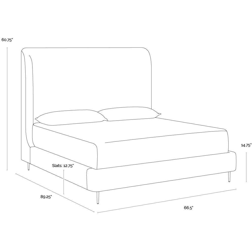 Tierra Bergen French Blue Bed, Queen
