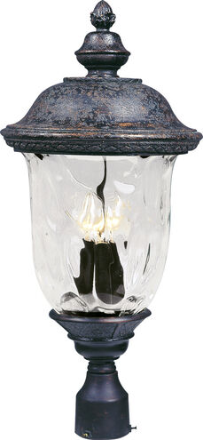 Carriage House VX 3 Light 27 inch Oriental Bronze Outdoor Pole/Post Lantern