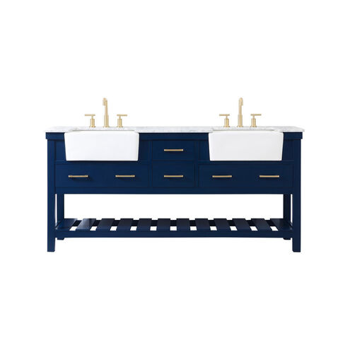 Clement 72 X 22 X 34 inch Blue Bathroom Vanity Cabinet