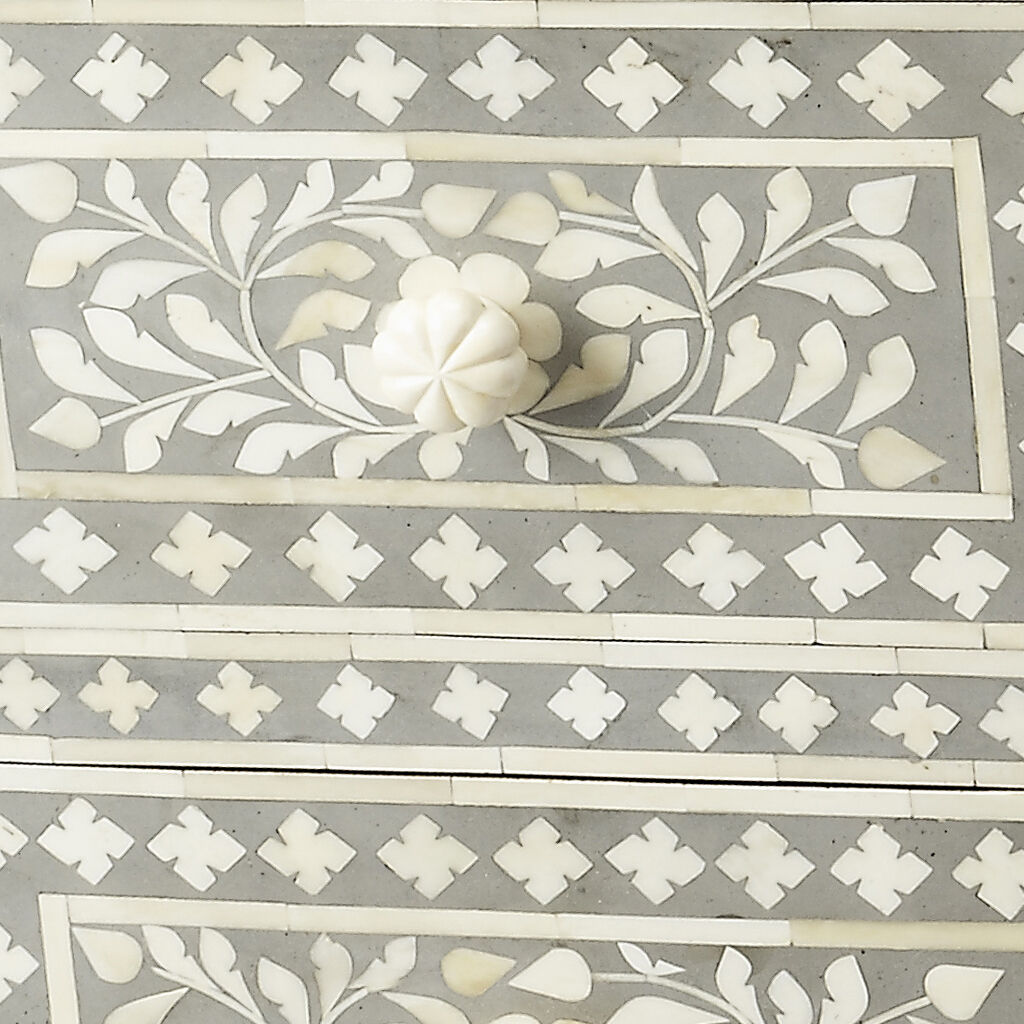 Bone Inlay Vivienne Grey Bone Inlay Gray Bone Inlay Chest/Cabinet