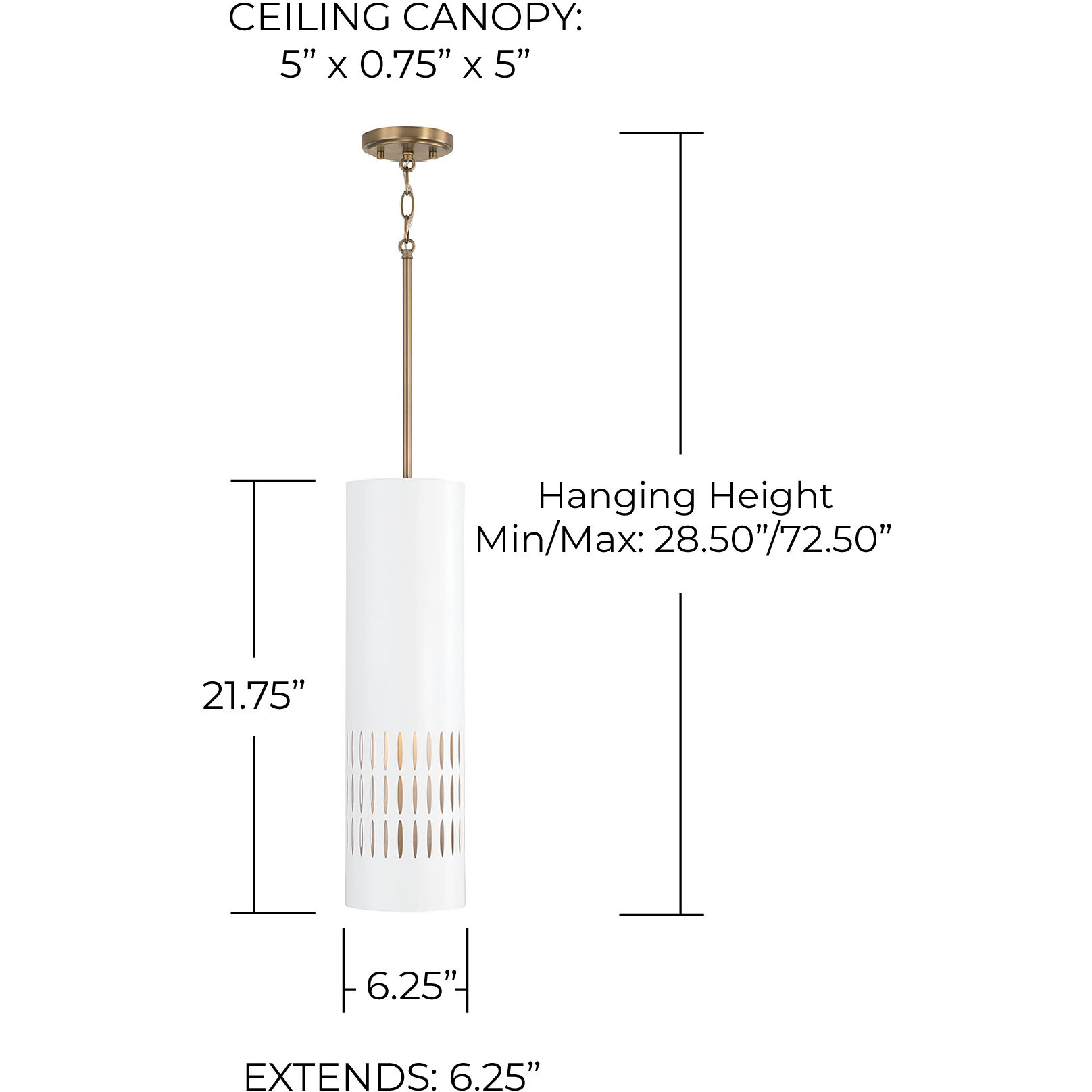 Dash 1 Light 6.25 inch Aged Brass and White Pendant Ceiling Light