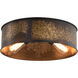 Kettle 3 Light 17 inch Weathered Brass Flush Mount Ceiling Light