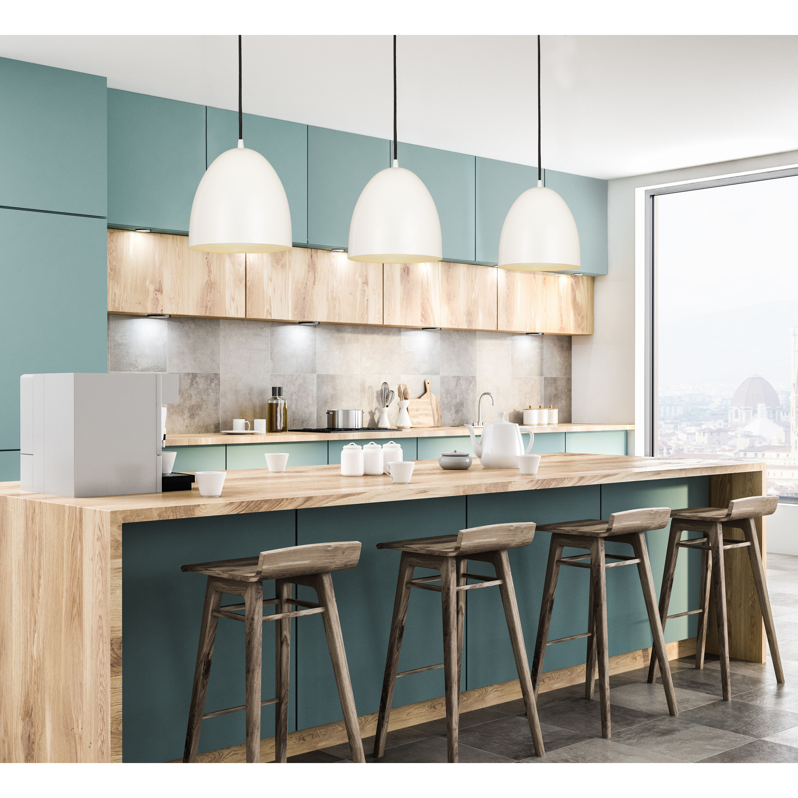 Z-Studio 1 Light 9.5 inch Satin White Pendant Ceiling Light in Matte White