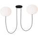 Peter Bristol Helium 2 Light 27.9 inch Matte Black Chandelier Ceiling Light