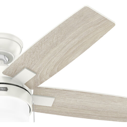 Anisten 44 inch Fresh White with Fresh White/Light Oak Blades Ceiling Fan
