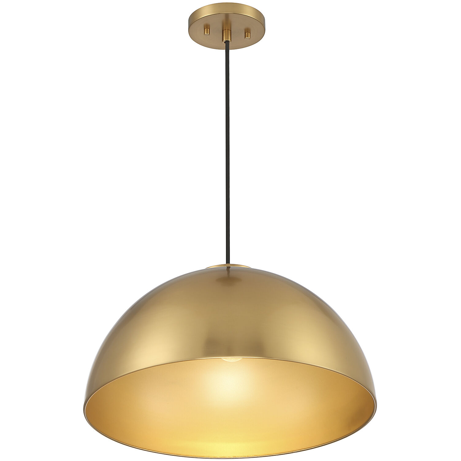 Vintage 1 Light 18 inch Natural Brass Pendant Ceiling Light
