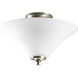 Joy 2 Light 13.31 inch Brushed Nickel Semi-Flush Mount Ceiling Light